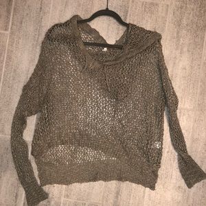 Fishnet Hooded Sweater